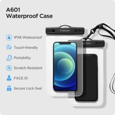Spigen A601 vodotesné puzdro na mobil, 2-pack, priesvitné