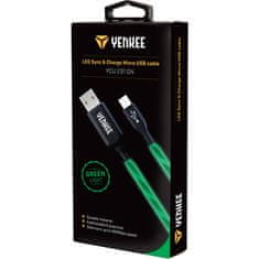 Yenkee USB kábel YCU 231 GN LED Micro