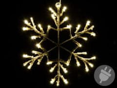 shumee Vianočná LED dekorácia - snehová vločka - 30 cm teplá biela
