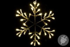 shumee Vianočná LED dekorácia - snehová vločka - 30 cm teplá biela