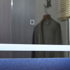 Greatstore AQUAMARIN kúpeľňové zrkadlo s LED osvetlením, 100 x 60 cm