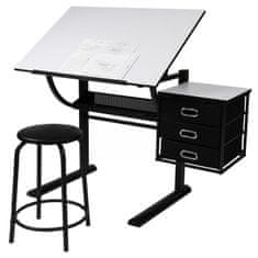 shumee MIADOMODO písací stôl s taburetom, 90 x 75,5 x 60 cm
