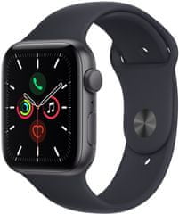 Apple Watch SE, 44 mm Space Grey Aluminium Case with Midnight Sport Band (MKQ63HC/A)
