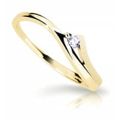 Pôvabný prsteň zo žltého zlata s briliantom DZ6818-1718-00-X-1 (Obvod 52 mm)