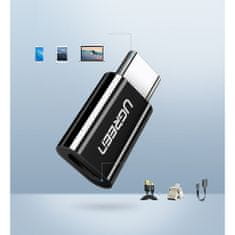 Ugreen adaptér Micro USB / USB-C, čierny
