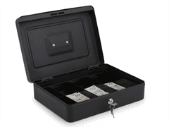 Opticum Prenosná pokladňa OPTICUM BOX-300, kovová, čierna 300x220x88