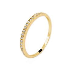 Beneto Exclusive Elegantný prsteň zo žltého zlata so zirkónmi AUG0009-G (Obvod 52 mm)