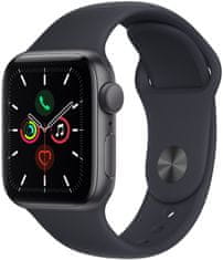 Apple Watch SE , 40mm Space Grey Aluminium Case with Midnight Sport Band (MKQ13HC/A)