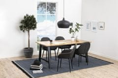 Design Scandinavia Jedálenská stolička s opierkami Candis (SET 2 ks), syntetická koža, šedá