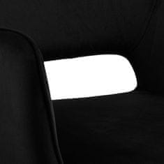 Design Scandinavia Jedálenská stolička s opierkami Ranja (SET 2 ks), textil, čierna