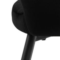 Design Scandinavia Jedálenská stolička s opierkami Ranja (SET 2 ks), textil, čierna