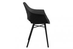 Design Scandinavia Jedálenská stolička s opierkami Ramona (SET 2 ks), čierna