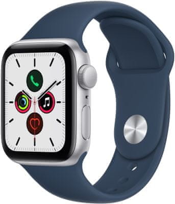 Inteligentné hodinky Apple Watch SE MKNY3HC/A, Retina displej monitorovanie tepu srdca hudobný prehrávač volanie notifikácia NFC platby Apple Pay hluk App Store
