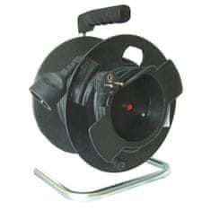 Solight PB11 prodlužovací prívod na bubne, 1 zásuvka, 25m, čierny kábel, 3x 1,5mm2