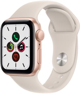 Inteligentné hodinky Apple Watch SE MKQ03HC/A, Retina displej monitorovanie tepu srdca hudobný prehrávač volanie notifikácia NFC platby Apple Pay hluk App Store
