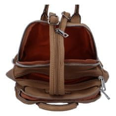 Tessra Milano Mestský moderný kožený batoh Melanie štýlový, hlinený