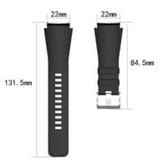 BStrap Silicone Davis remienok na Huawei Watch GT 42mm, dark gray