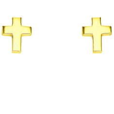 Amen Elegantné pozlátené náušnice v tvare krížikov Cross ORCROG