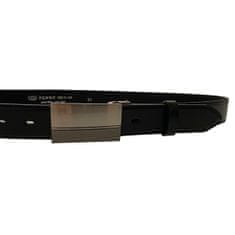 Penny Belts Pánsky kožený spoločenský opasok 35-020-1PS-60 black (Dĺžka opasku 100 cm)