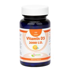 Natural Vitamín D3 2000 I.U. tablety 100 ks