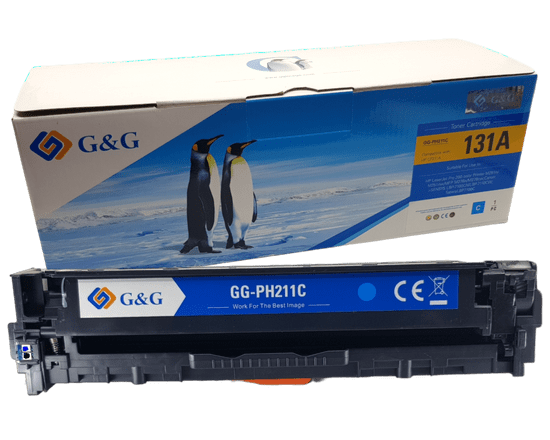 G&G HP CF211a , HP 131a , 1800 strán s čipom Azúrová - Cyan