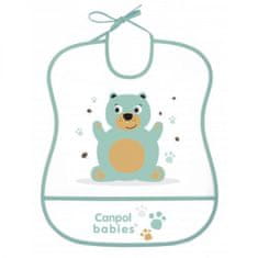 Canpol babies Plastový podbradník mäkký Cute Animals medvedík