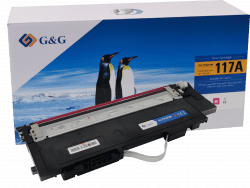 G&G HP W2073A, HP 117A , Premium patentovaný toner, 700 strán s čipom Purpurová - Magenta