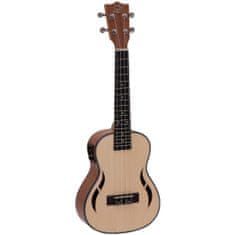 Dimavery UK-800, elektroakustické koncertné ukulele, vrchná doska smrek