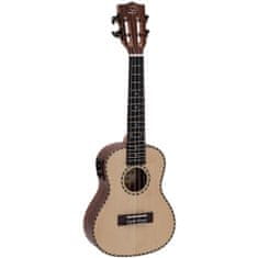Dimavery UK-800, elektroakustické koncertné ukulele, vrchná doska masívny smrek