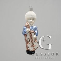 Decor By Glassor Vánoční figurka hudebník s basou