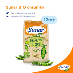 Sunar BIO detské chrumky hráškové struky 6 x 45 g