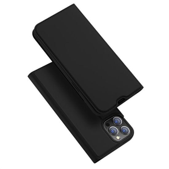 Dux Ducis Skin Pro knižkové kožené puzdro na iPhone 13 Pro Max, čierne