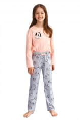TARO Dievčenské pyžamo 2615 Sarah pink + Nadkolienky Gatta Calzino Strech, ružová, 92
