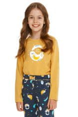 TARO Dievčenské pyžamo 2615 Sarah yellow + Nadkolienky Gatta Calzino Strech, žltá, 116