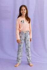 TARO Dievčenské pyžamo 2615 Sarah pink + Nadkolienky Gatta Calzino Strech, ružová, 92