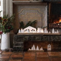 Decor By Glassor Porcelánový svietnik vianočná dedinka