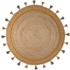 Flair Kusový koberec Lunar Jute Circle Ochre 150x150 kruh