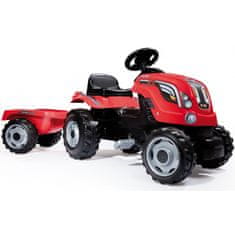 Smoby Farmer XL pedálový traktor s prívesom - červený