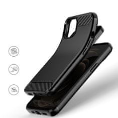 MG Carbon Case Flexible silikónový kryt na iPhone 13, čierny