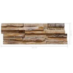 Vidaxl 3D nástenné obkladové panely 10 ks 1,01 m2 masívne tíkové drevo