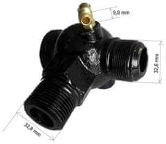 MAR-POL Spätný ventil na kompresor, rozmery závitov 9,8 x 32,8 x 32,8 mm MAR-POL 