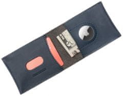 FIXED Kožená peňaženka Wallet for AirTag z pravej hovädzej kože FIXWAT-SMMW2-BL, modrá
