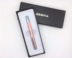 Zebra Guľôčkové pero "SL-F1", modrá, 0,24 mm, teleskopické, kovové, púdrovo ružové telo, 10082