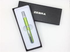 Zebra Guľôčkové pero "SL-F1", modrá, 0,24 mm, teleskopické, kovové, zelené telo, 23464-24