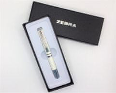 Zebra Guľôčkové pero "SL-F1", modrá, 0,24 mm, teleskopické, kovové, biele telo, 82406-24
