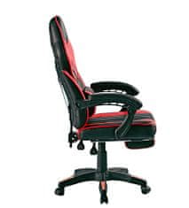 Aga Kancelárska stolička Čierno - Červená s opierkou na nohy