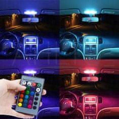 Alum online RGB LED autožiarovky W5W T10 s diaľkovým ovládaním, 2ks
