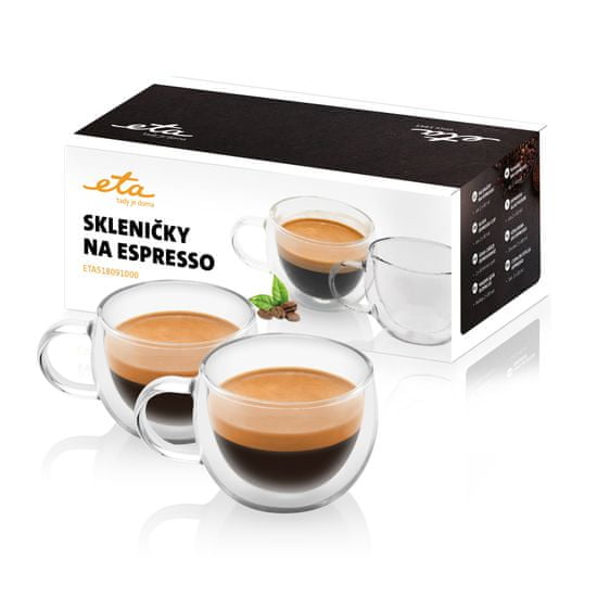 ETA poháriky na espresso 5180 91000, 80 ml, 2 ks