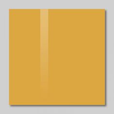 SOLLAU Sklenená magnetická tabuľa žltá neapolská 48 x 48 cm