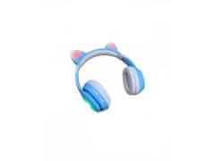 Alum online Bezdrôtové slúchadlá s mačacími ušami - K6133, modré